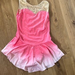 Women’s Pink figure skating dress